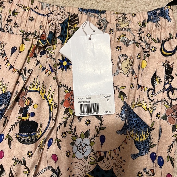 Zadig And Voltaire Parono Circus Print Drawstring Waist - Picture 5 of 11